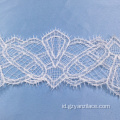 White Saree Thin Lace Trim Ribbon